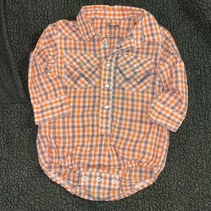 Infant boys pearl snap onesie